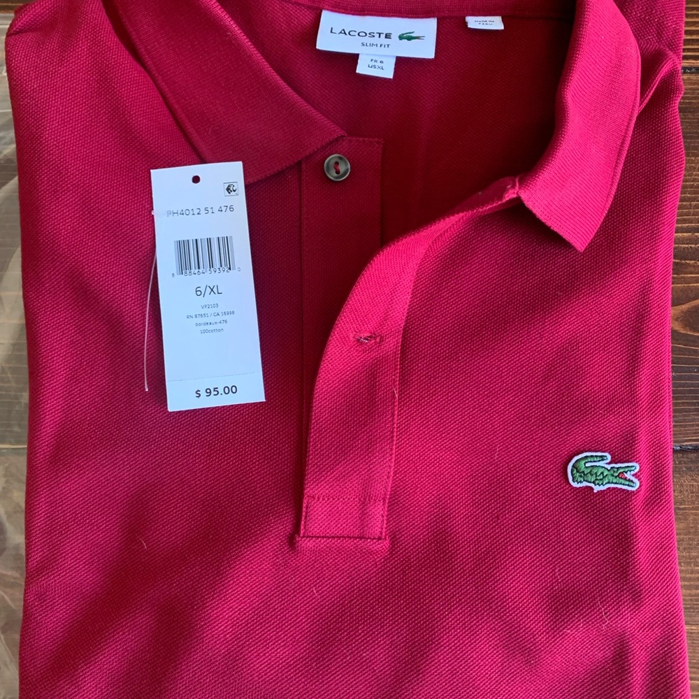 Lacoste Maroon Polo T-shirt